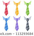 ties or neckties flat design 113293684