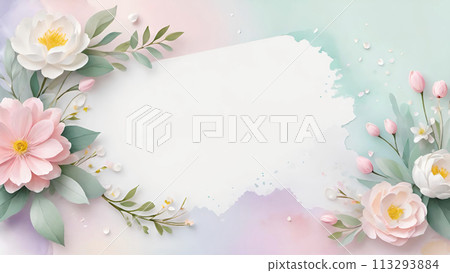 Floral background frame material Floral background frame material 113293884