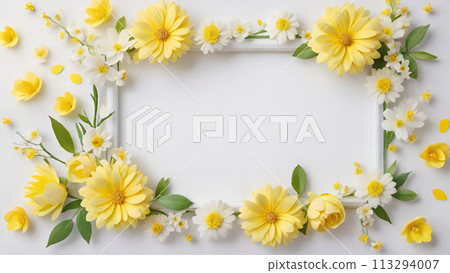 Floral background frame material 113294007