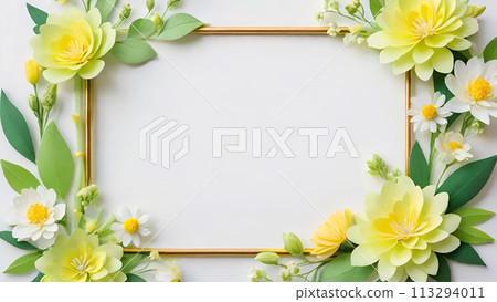 Floral background frame material Floral background frame material 113294011