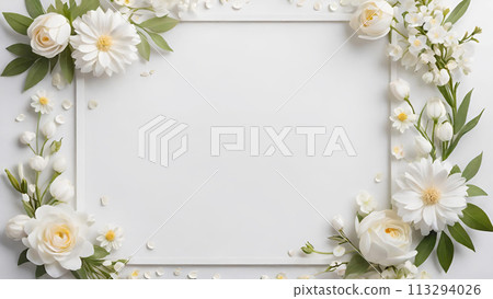 Floral background frame material Floral background frame material 113294026