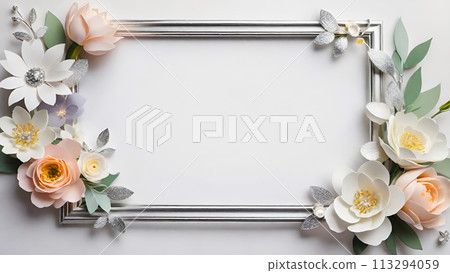 Floral background frame material 113294059