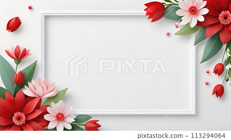Floral background frame material Floral background frame material 113294064