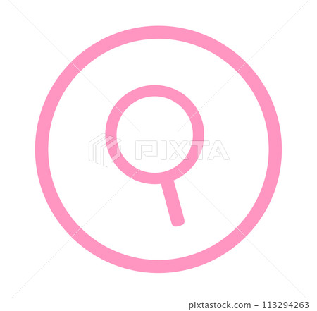 Simple pink search mark Simple pink search mark 113294263