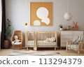 Modern Nursery with Abstract Art 113294379