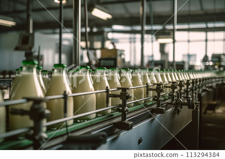 Dairy Production Line Bottling Milk 113294384