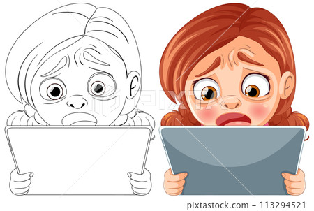 Shocked and Worried Cartoon Characters 113294521