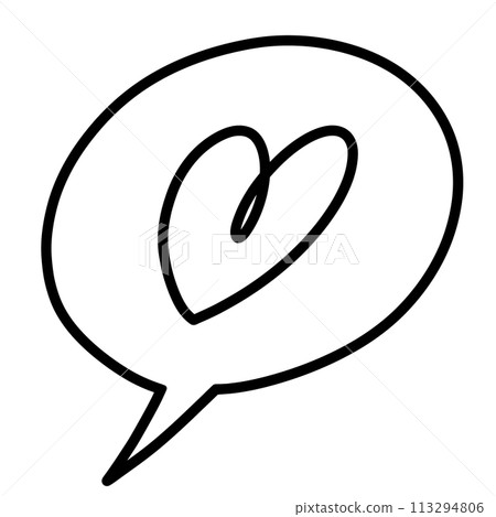 心型說話泡泡 心型說話泡泡 113294806