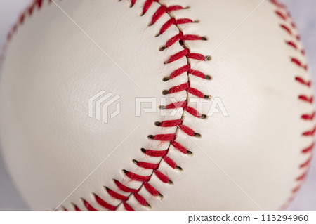 a real round baseball ball close-up a real round baseball ball close-up 113294960