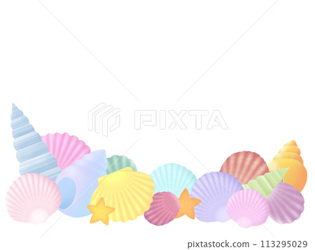 Seashell background E-1 (PNG) 113295029