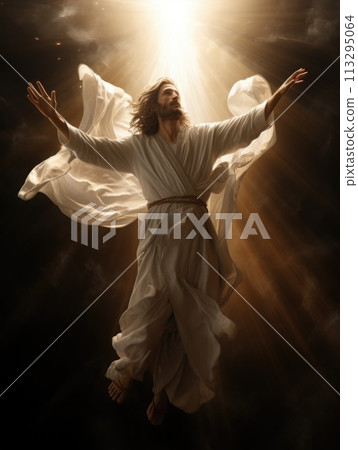 The Resurrection of Jesus Christ, New Testament, Old Covenant, resurrected on the third day, God, bible religion, faith in the savior of mankind . 113295064