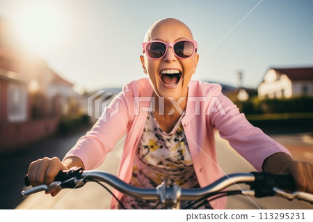 Cancer cell, carcinoma, disease, dangerous illness, recovery from chemotherapy, joy in life, morale boosting, harmful cell destruction treatments, dna, uncontrolled nuclear cell division. Cancer cell, carcinoma, disease, dangerous illness, recovery from chemotherapy, joy in life, morale boosting, harmful cell destruction treatments, dna, uncontrolled nuclear cell division. 113295231