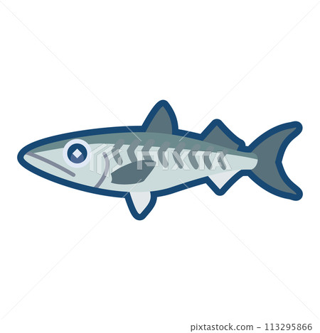 Illustration of a cute barracuda Illustration of a cute barracuda 113295866