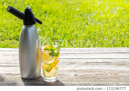 Refreshing homemade lemonade 113296777