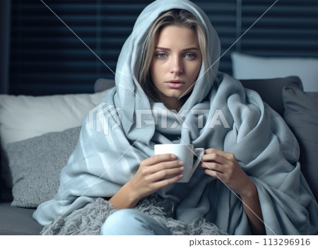 The ill person feels sick, has a cold, a virus. fever, runny nose, sore throat. bacterial ailment. Acute respiratory infection headache coughing, sneezing nasal congestion, runny nose, lacrimation. The ill person feels sick, has a cold, a virus. fever, runny nose, sore throat. bacterial ailment. Acute respiratory infection headache coughing, sneezing nasal congestion, runny nose, lacrimation. 113296916