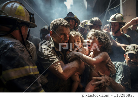 Rescuers help people who are in trouble. Lifeguards are brave. Rescue unit, emergency responders. Saving lives and health of people in crisis situations. Crash and emergency work. first aid. Rescuers help people who are in trouble. Lifeguards are brave. Rescue unit, emergency responders. Saving lives and health of people in crisis situations. Crash and emergency work. first aid. 113296953