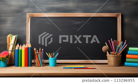 World Teachers Day School years, congratulations for teacher, back to skolu, teacher and students, blackboard chalk pencils textbook copy space background text World Teachers Day School years, congratulations for teacher, back to skolu, teacher and students, blackboard chalk pencils textbook copy space background text 113296955