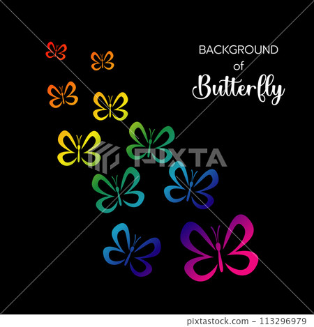 Stylized image of butterfly logo template isolate Vector illustration Stylized image of butterfly logo template isolate Vector illustration 113296979