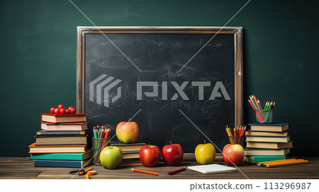 World Teachers Day School years, congratulations for teacher, back to skolu, teacher and students, blackboard chalk pencils textbook copy space background text World Teachers Day School years, congratulations for teacher, back to skolu, teacher and students, blackboard chalk pencils textbook copy space background text 113296987