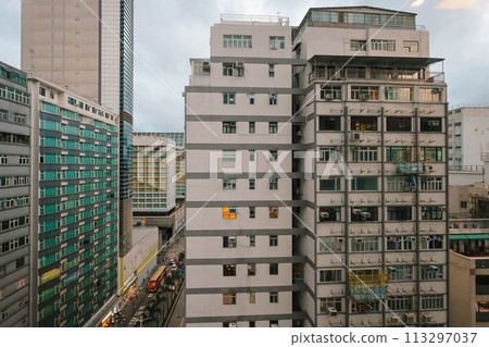 the street view of Tsim Sha Tsui, hk April 3 2024 the street view of Tsim Sha Tsui, hk April 3 2024 113297037