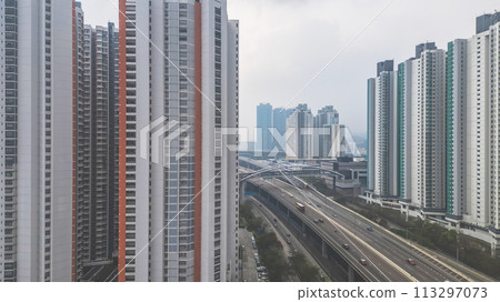 the West Kowloon Highway and Lin Cheung Road April 1 2024 113297073
