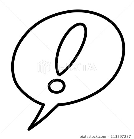 Surprise mark speech bubble 113297287