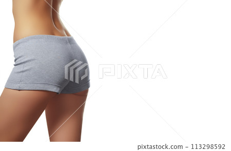 Perfect body . Young and beautiful slender girl 113298592