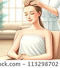 Massage and hair care scenes to reduce stress and keep hair healthy Massage and hair care scenes to reduce stress and keep hair healthy 113298702