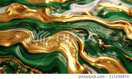 Abstract emerald phone wallpaper, vibrant green gold background 113298854