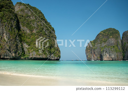 The famous Maya Bay beach on the Phi Phi Islands The famous Maya Bay beach on the Phi Phi Islands 113299112