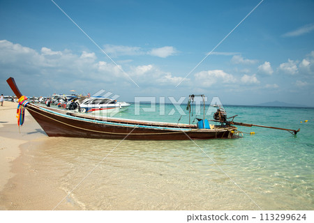 Beautiful longboat scenery 113299624