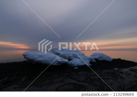 Evening view of Utoro Coast, Hokkaido Evening view of Utoro Coast, Hokkaido 113299669