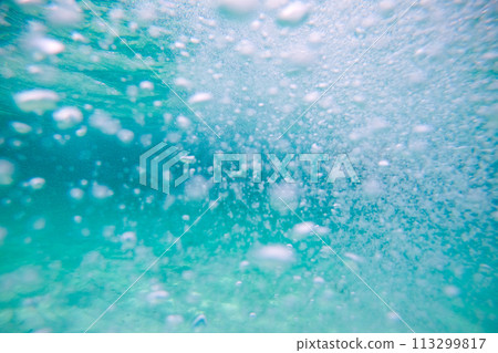 Beautiful bubbles floating in the water Beautiful bubbles floating in the water 113299817