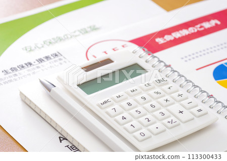 考慮和審查醫療保險和人壽保險的形象 113300433