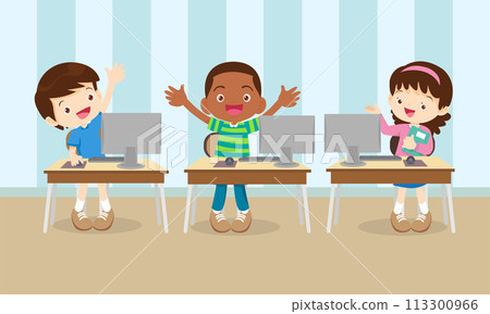 kids on online learning education courses kids on online learning education courses 113300966