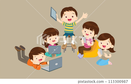 kids on online learning education courses kids on online learning education courses 113300987