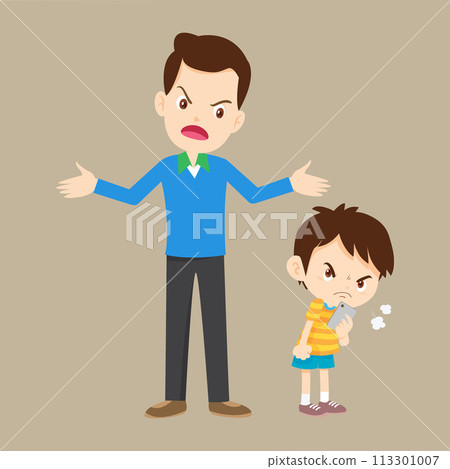 parent angry to kid addicted phone 113301007