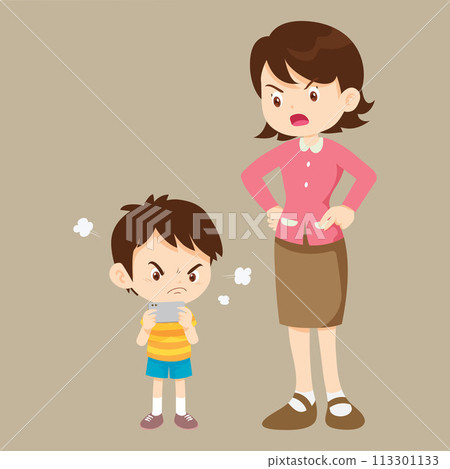 parent angry to kid addicted phone 113301133
