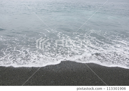 Waves rushing to the beach 113301906