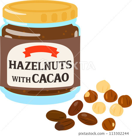 Hazelnut spread with cocoa Hazelnut spread with cocoa 113302244