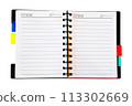 open notepad isolated on the white background 113302669