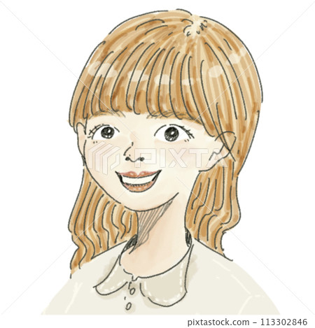 [Character illustration] Face type_Cute 113302846