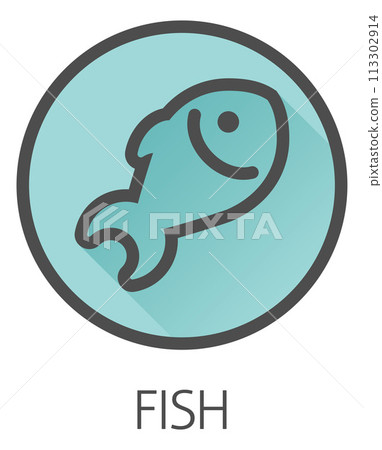 Fish Seafood Food Icon Concept Fish Seafood Food Icon Concept 113302914