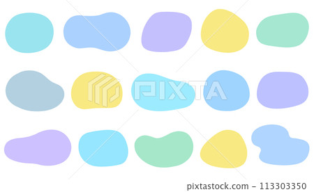 抽象形狀的框架設定夏天的顏色 113303350