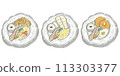 [Food illustration] Morning plate set 113303377