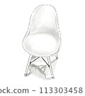 [Mono Illustration] Chairs (monochrome) 113303458