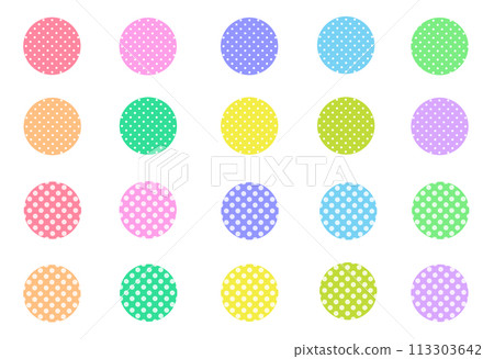Colorful dot icon set 113303642