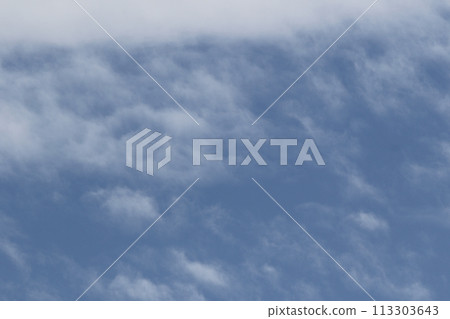 Cloudscape scenery, overcast weather above dark blue sky. Storm clouds floating in a rainy dull day with natural light. White and grey scenic environment background. Nature view. Cloudscape scenery, overcast weather above dark blue sky. Storm clouds floating in a rainy dull day with natural light. White and grey scenic environment background. Nature view. 113303643