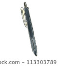 [Mono Illustration] Ballpoint pen (color) 113303789