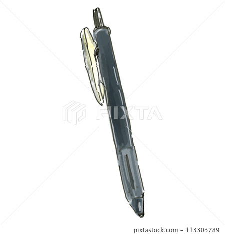 [Mono Illustration] Ballpoint pen (color) 113303789
